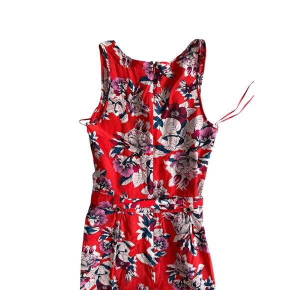 YUMI KIM Red Floral Belted Jumpsuit Size XS - Picture 3 of 7
